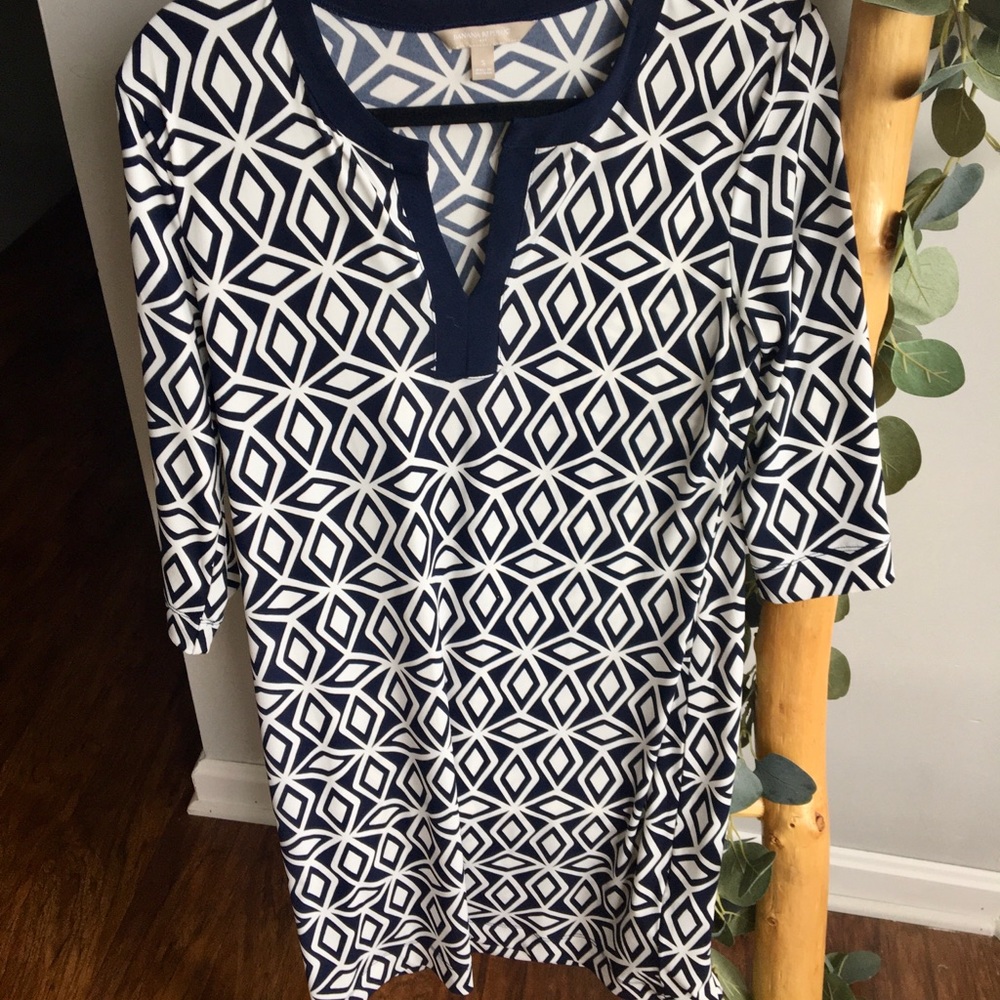 Diamond pattern shift dress